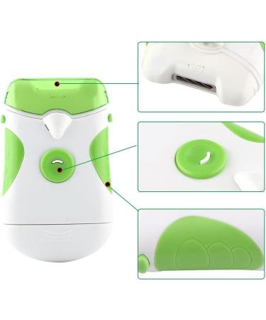 Wakects Electric Nail Clipper Innovative 2-in-1 Design Safe Touch Built-in Light Removable Head White and Green - Buy Online on SooperMarket.com
