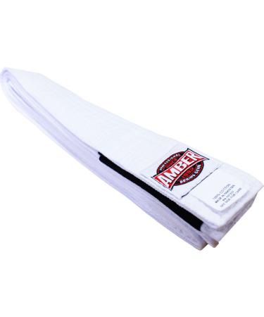 Amber Fight Gear Karate/Judo/BJJ/Tae Kwon Do Belt Size 00 White