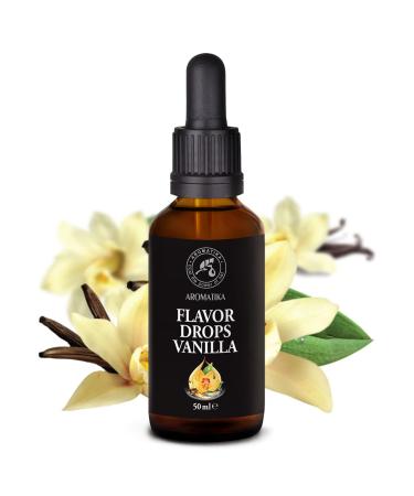 Flavor Drops Vanilla 50ml - Zero Calorie Taste Enhancer - Vegan Aromatic Sweetener for All Foods - Dark Pipette Glass Bottle - Buy Online on SooperMarket.com
