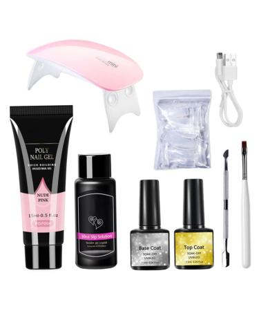 Polygel nail kit polynail gel kit starter nail extension kit beginner set nail art tools set of faster kit 8 pieces pgp004-all-in-one French nail kit salon diy at home pgp004.PGP004.