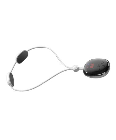Electrical pulse of the pulse hanging massage device electrical depth fabric with 5 modes 15 courses neck recovery massager for women and men gift (white)