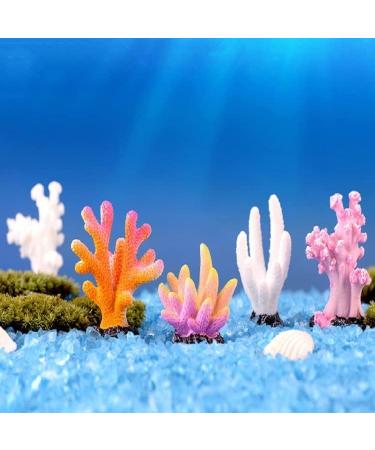 Movoja 2 Pieces Aquarium Decoration Corals - Fresh & Saltwater Decor - Vibrant 5 Red Coral for Aquaristics - Buy Online on SooperMarket.com