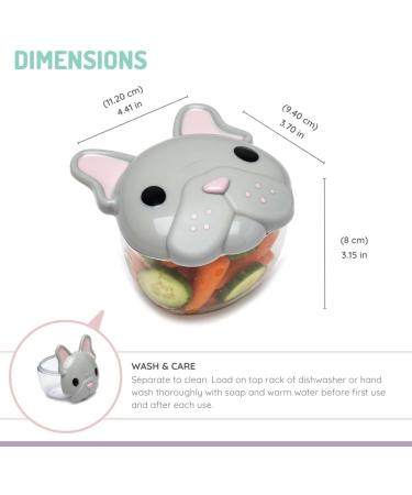 Melii 10200 French Bulldog Snack Storage Container - Grey Plastic Pet Food Storage for Dogs | Best International Shipping - Buy Online on SooperMarket.com