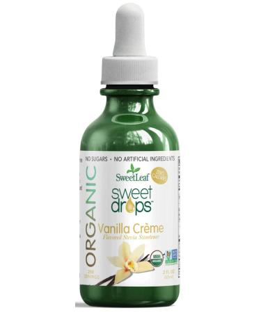 SweetLeaf Organic Sweet Drops Vanilla Crème Flavored Stevia Sweetener, 2 Oz Vanilla Crème Stevia Sweetener
