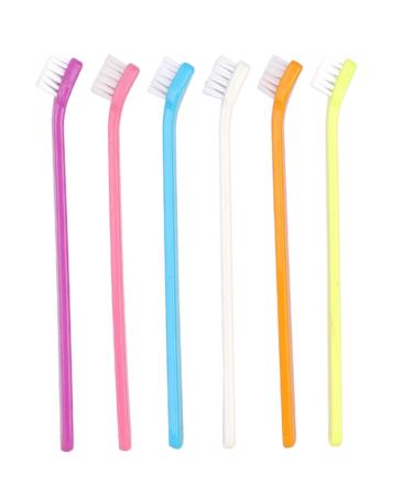 VILLCASE Puppy Toothbrush 6pcs Portable Pet Toothbrush Dog Toothbrushes Dog Toothbrush and Toothpaste Puppy Pet Brush Care