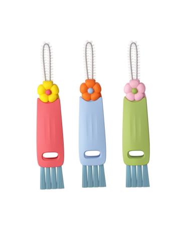 3 PCS Gap Cleaning Brush 3 in 1 Water Bottle Cleaner Brush Portable Bottle Cleaning Brush Rotating Bottle Brush Multifunctional Bottle Brushes for Cleaning Home Daily UseGap Cleaning Brush Water B