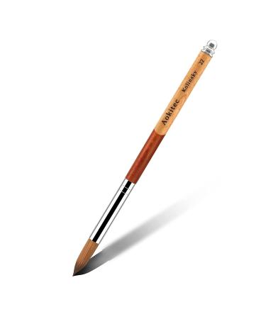 Acrylic brush for nails # 22 Sable Kolinsky nail brush for acrylic nails zobelhaar acrylic brush for nail art nail polish brush made of wood gel brush manicure tools 22 # mix wood