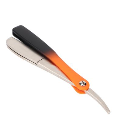 Hair cutting blade hairstone blade trimmer trimmer with straight edge Professional manual foldable blade with a straight edge made of gradient alloy for hairdresser (silver)