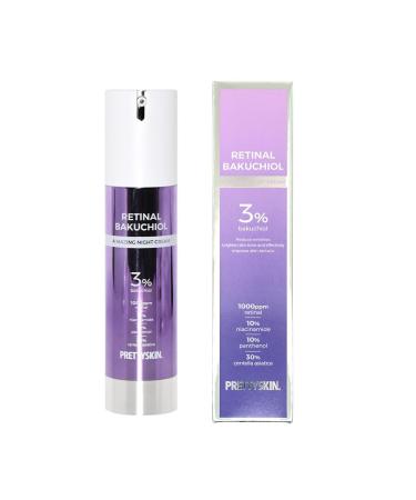 Retinal Bakuchiol At-home Night Cream Moisturizer for Face | Helps to reduce Wrinkles & Fine lines Elasticity Tone-up Anti-aging Centella Asiatica Extract 30% Retinal 1 000 ppm (50g) 1.01 Ounce (Pack of 1)