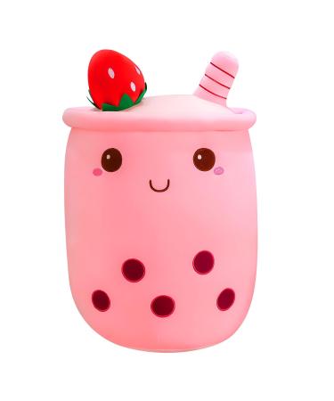 DAWRIS Bubble Tea Plush Pillow Plushie Plush Pillow Plushies Bubble Tea Plushi Doll Creative Bubble Milk Tea Cup Shaped Hugging Cushion Home Soft Hug Pillow Cuddly Toy (pink)