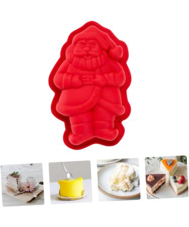 BIUDECO Christmas Cake Mould 2 Pcs Baking Mold Silicone Molds Santa Claus Silicone Mold Dessert Making Mold Christmas Bakeware 18.2X11.5X3CM As Shown - Buy Online on SooperMarket.com