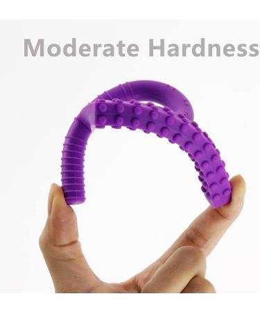 Tuxepoc Sensory Chew Toys for Autistic Children - Silicone Chewy Tool for Teething ADHD Autism - Orange Purple Chewelry for Boys & Girls - Buy Online on SooperMarket.com