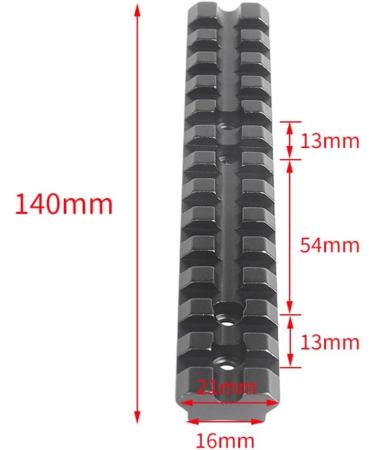 Buy Houston 140mm Aluminum M Locomotive Picatinny Rail Weaver Adapter - WEAGRECHIESE 13-Slot Airsoft Rail Mount Base - Buy Online on SooperMarket.com
