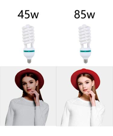 85W Aqirui CFL Daylight Spiral Softbox Bulb (5500K) E27 Socket for Studio Photography - 1 Pack - Buy Online on SooperMarket.com
