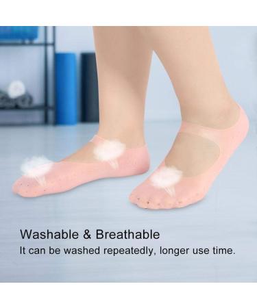Buy Aluminum Silicone Spa Socks - Moisturizing & Peeling Foot Care for Soft Smooth Feet - Unisex Pink - Buy Online on SooperMarket.com