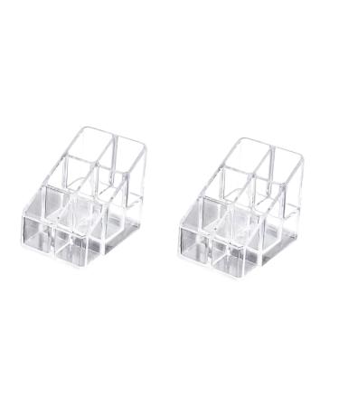 ABOOFAN 2pcs for Case Display Lipgloss Storage Slots Stand Organizer Transparent Shelf Lipsticks Acrylic mediumx2pcs As Shownx2pcs