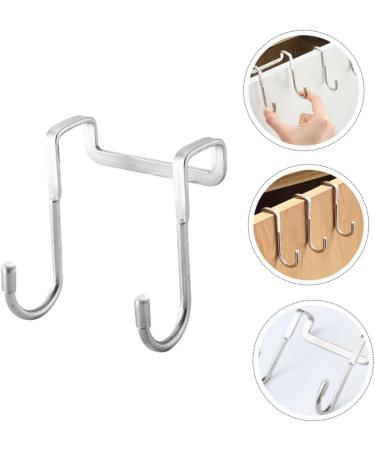 Hemoton 3pcs Wall Hangers for Clothes Cabinet Hook Over The Door Hanging Hooks Perforated Door Hat 7.5X6.5CM Silver - Buy Online on SooperMarket.com