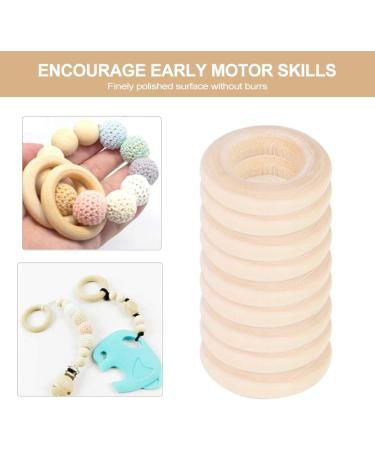 Alomejor 100pcs 25mm Baby Teething Relief Ring | Safe DIY Craft Accessories for Baby Crafts - Buy Online on SooperMarket.com