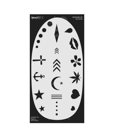 Stencil1FX Tattoo Marks Makeup Stencil
