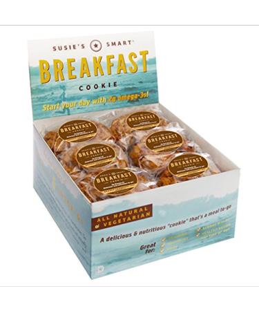 Susie's Smart Breakfast Cookie - Orange Cranberry Nut, 3.57 oz, Pack of 18 | Healthy Omega-3s, Protein Rich, Soft & Chewy Home-baked Cookie - Buy Online on SooperMarket.com