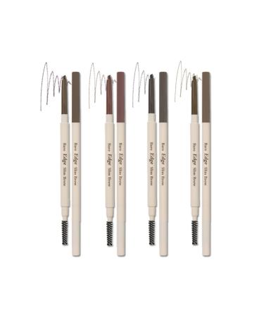 ETUDE Bare Edge Brow Pencil 03 Grey Brown - Hexagon Brush Brow Mascara for Zero Clump & Defined Brows - Buy Online on SooperMarket.com