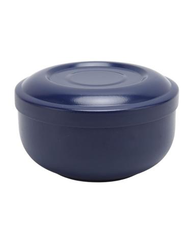Dark Blue Razor Shell with Lid - Wide Iron Shaving Soap Cup & Foam Mug with Large Capacity for Effortless Shaving - Buy Online on SooperMarket.com