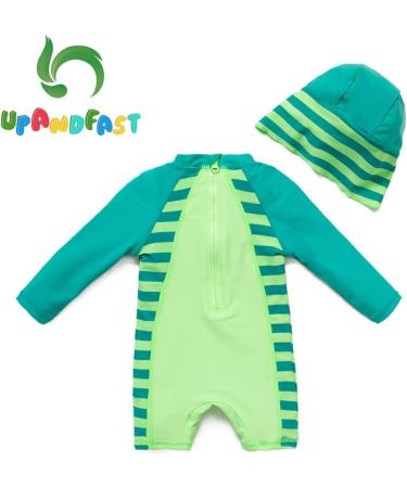 UPF 50+ Baby Boy Dinosaur Swimsuit Set with Sun Hat | 6-9 Months - Buy Online on SooperMarket.com