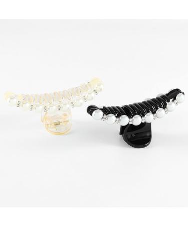 Runmi Pearl & Crystal Hair Clips - Stylish Accessories for Women & Girls (2 Pack) - Buy Online on SooperMarket.com