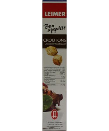 Buy Leimer Croutons Onion/Garlic (100g) Tasty Crunchy Croutons for Salads & Soups | International Shipping Available - Buy Online on SooperMarket.com