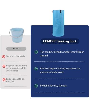 COMFPET Hoof Soaking Boot for Horse Hoof Care - White Line Disease, Thrush, Abscess Treatment - Blue, 1 Piece - Buy Online on SooperMarket.com