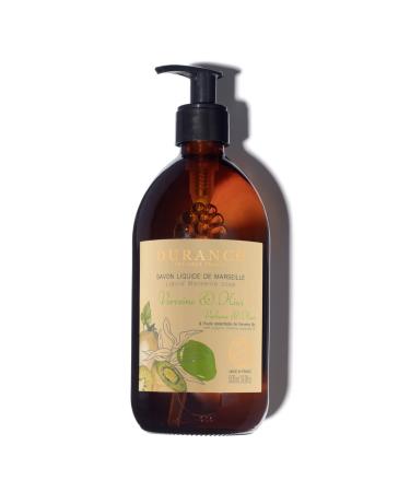 Durance Verbena & Kiwi Marseille Liquid Soap 500ml Paraben-Free Hand & Body Wash With Olive Oil & Red Rice Extract Vegan Friendly Shower Gel