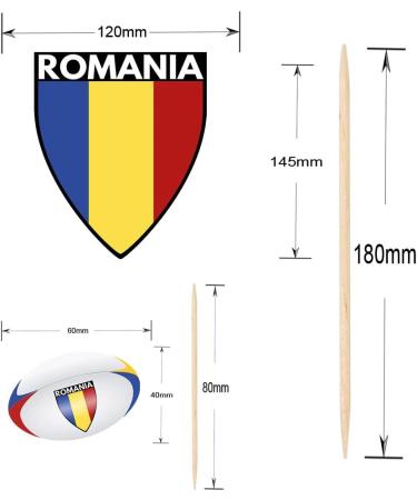 Romania Flag Rugby Ball Food & Cupcake Picks Toppers Party Decorations (14 Pack) - Buy Online on SooperMarket.com
