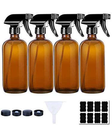 Panendiano Braunglas spray bottles of watering can with adjustable 250ml 4PCs spray head Reusable for plant flowers garden hairdressing salon 250ml-4p brown