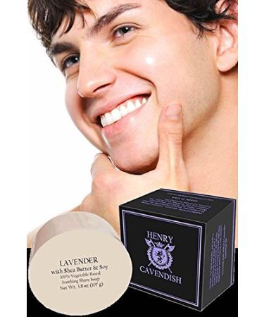 Henry Cavendish Lavender Shave Kit - Luxury Shaving Soap with Shea Butter Coconut Oil & Badger Hair Brush - International Shipping Available - Buy Online on SooperMarket.com