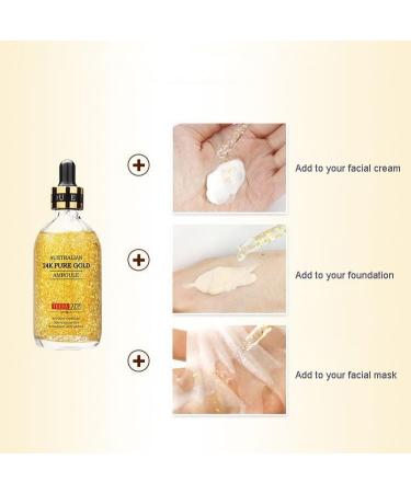 24K Pure Gold Ampoule - Hydrating Lifting & Moisturizing Facial Essence (100ml) | Australian Skincare - Buy Online on SooperMarket.com
