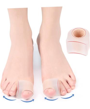 2 Pairs Silicone Toe Sleeves & Splint for Toe Separation & Valgus Correction - Reusable & Comfortable Toe Splitter Set 2.7x2.2cm - Buy Online on SooperMarket.com