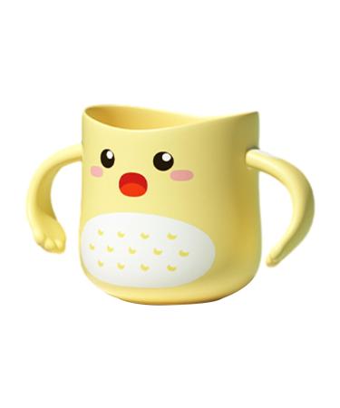 Children's bathroom cup |Children's dinosaur cups for brushing your teeth double handles toothbrush accessories for children boys and girls Zorq yellow