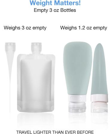 Pnyxeass 20 Pack TSA Approved Travel Containers | Leak-proof Toiletry Bottles | Portable Squeeze Pouches for Shampoo, Conditioner, Lotion | Travel Accessories - Buy Online on SooperMarket.com