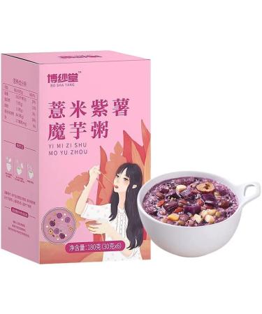 Barley Purple Potato Konjac Porridge Nutritious and Healthy Breakfast Healthy Satiety Meal Replacement Porridge Whole Grains Breakfast Meal Replacement Porridge (5 Boxes)