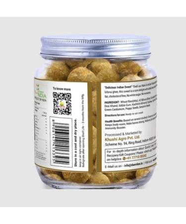 Dawn Lee Panjiri Ladoo - Indian Sweets - Homemade with A2 Billona Ghee- Coriander Seed Powder Laddu- Refinded Sugar Free - No Preservatives - Gluten Free - Panjirri Laddu - Healthy- 200 Gram - Buy Online on SooperMarket.com