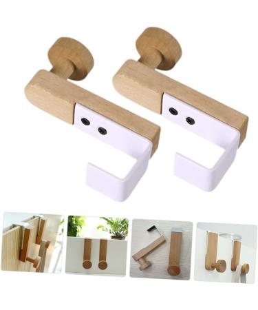 CIYODO Clothes 2pcs Towel Hook Wood Coat Hooks Scarf Hanger Coat Rack Door Hanger Door Hook Car Door Shower Door - Buy Online on SooperMarket.com