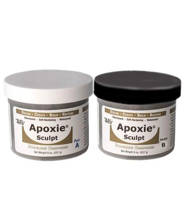 Aves Apoxie Sculpt - 2 Part Modeling Compound (A & B) - 1 Pound, Silver Grey