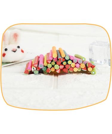 Soft ceramic stripPack Of 50 Cute Nail Art Canes Sticks Manicure Canes 3D Fruit Pattern Slices Perfect For Diy Crafts Cellphone Decoration Nail Art Decoration(Fruit) - Buy Online on SooperMarket.com