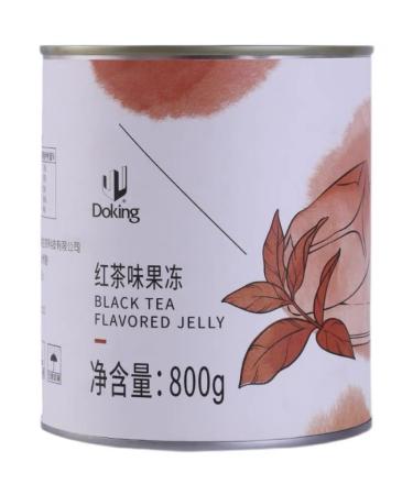 Starry Mart Doking Jelly for Bubble Tea Dessert Topping 800g (Black Tea Jelly)