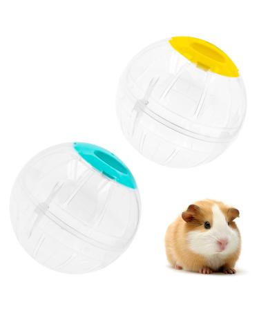 Hamster Exercise Ball 5.7 Inch Hamster Jogging Ball Pet Clear Exercise Wheel Running Ball 2-Pack Hamster Activity Ball for Mice Rat