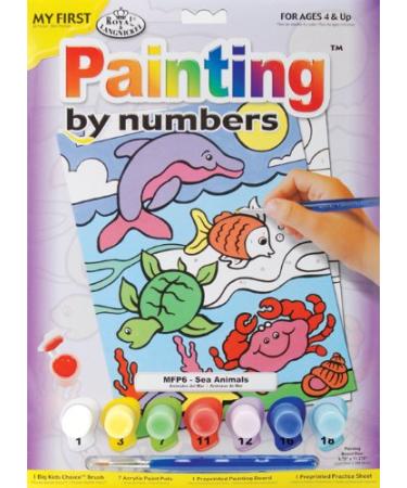 ROYAL BRUSH MFP-6 My First Paint by Number Kit  8.75 by 11.375-Inch  Sea Animals