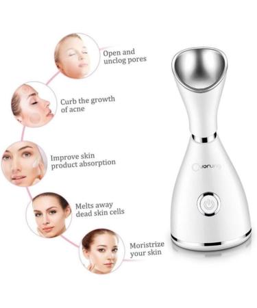 Healeved 2pcs Beauty Steaming Face Instrument Hot Spray Hydrating Facial Sprayer White - Buy Online on SooperMarket.com