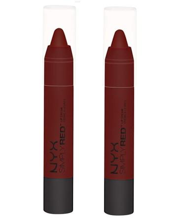 Pack of 2 NYX Simply Red Lip Cream Leading Lady SR06