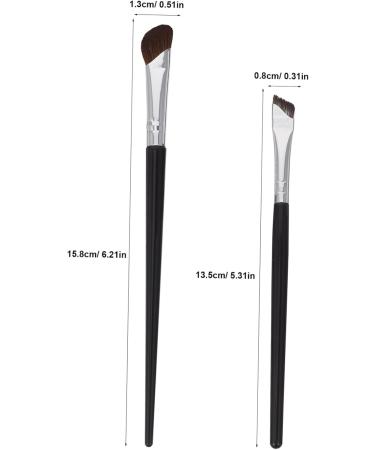 Mikinona 4 Pcs Cosmetic Brush Eye Makeup Eyeshadow Brush Eyeliner Brush Angled Makeup Brush Brow Nylon - Buy Online on SooperMarket.com