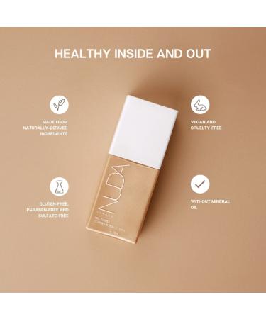NUDA Body Shimmer - Vegan Illuminating Glitter Lotion with Aloe Vera & Vitamin E - Vanilla-Scented Liquid Highlighter for Women (75 mL) - Buy Online on SooperMarket.com